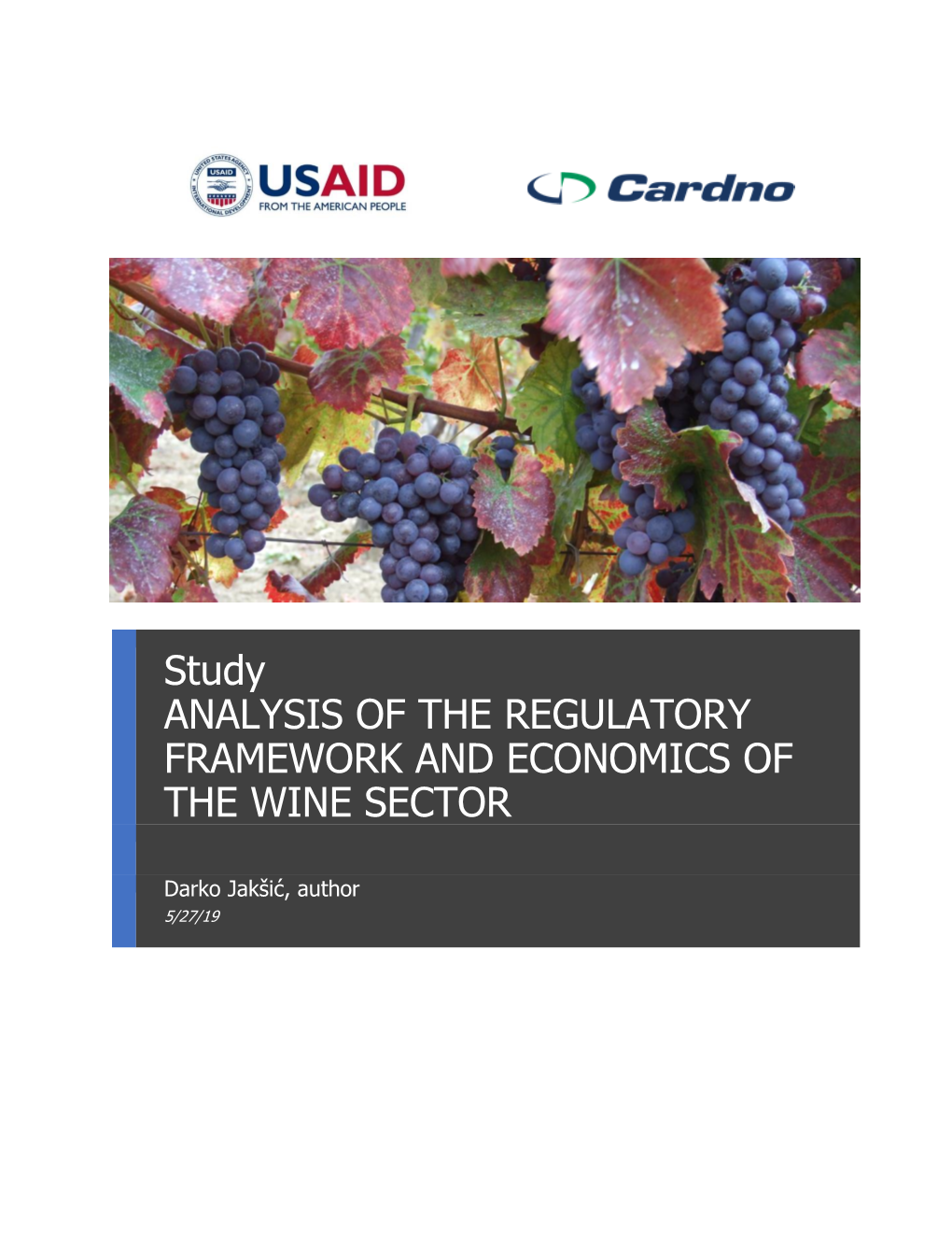 Study ANALYSIS of the REGULATORY FRAMEWORK AND