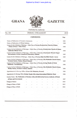 Ghana Gazette