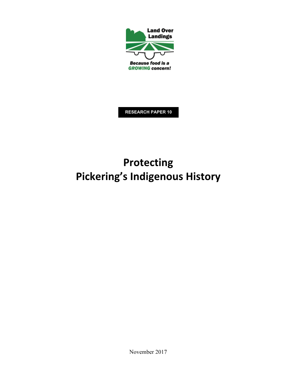 Protecting Pickering's Indigenous History