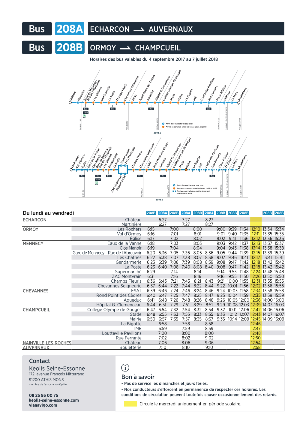 Horaires De La Ligne De Bus