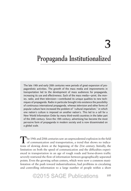 Propaganda Institutionalized