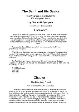 The Saint and His Savior Foreword Chapter 1