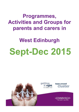 West Sept-Dec 2015 Parent and Carer Support Booklet