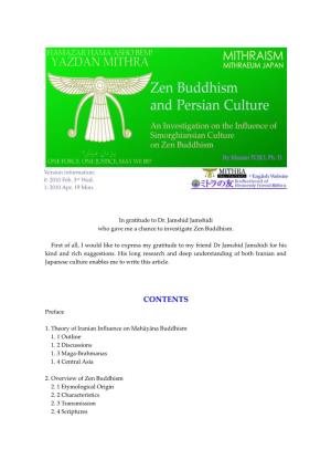 Zen Buddhism and Persian Culture