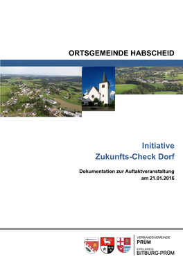 Initiative Zukunfts-Check-Dorf 3 Dokumentation Zur Auftaktveranstaltung Am 21.01.2016