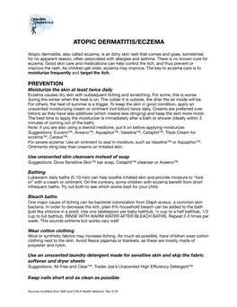 Atopic Dermatitis/Eczema