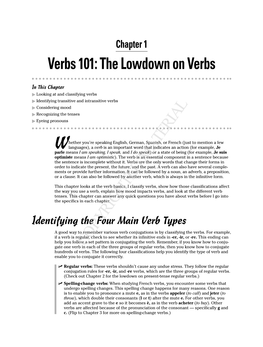 Verbs 101: the Lowdown on Verbs