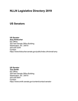 NLLN Legislative Directory 2019