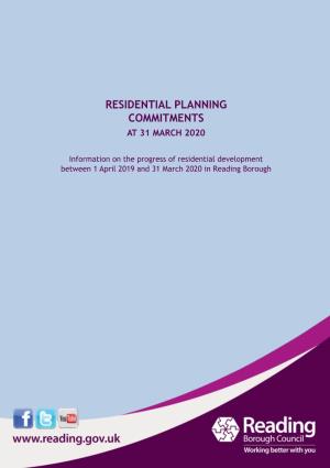 Residential Planning Commitments at 31 March 2020