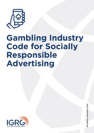 Gambling Industry Code for Socially Responsible Advertising