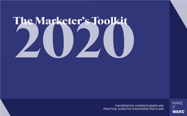 THE DEFINITIVE, EVIDENCE-BASED and PRACTICAL GUIDE for YOUR MARKETING PLANS What Does 2020 About This Have in Store? Report