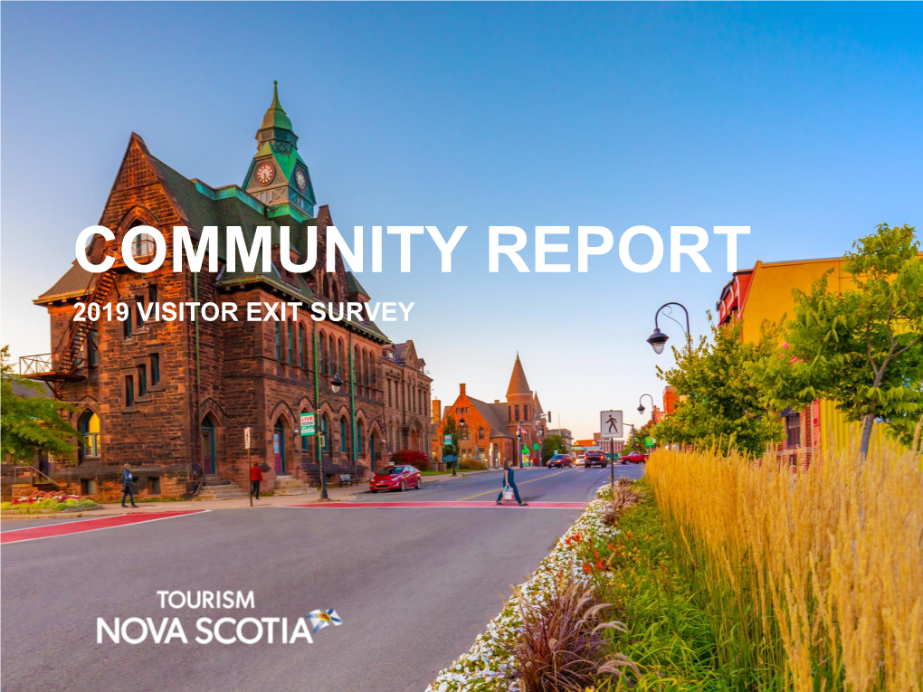 Community Report 2019 Visitor Exit Survey Table of Contents