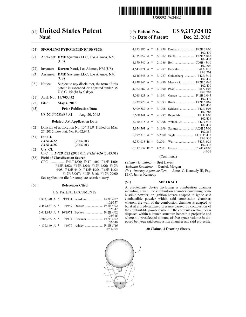 United States Patent (10) Patent No.: US 9.217,624 B2 Naud (45) Date of Patent: Dec