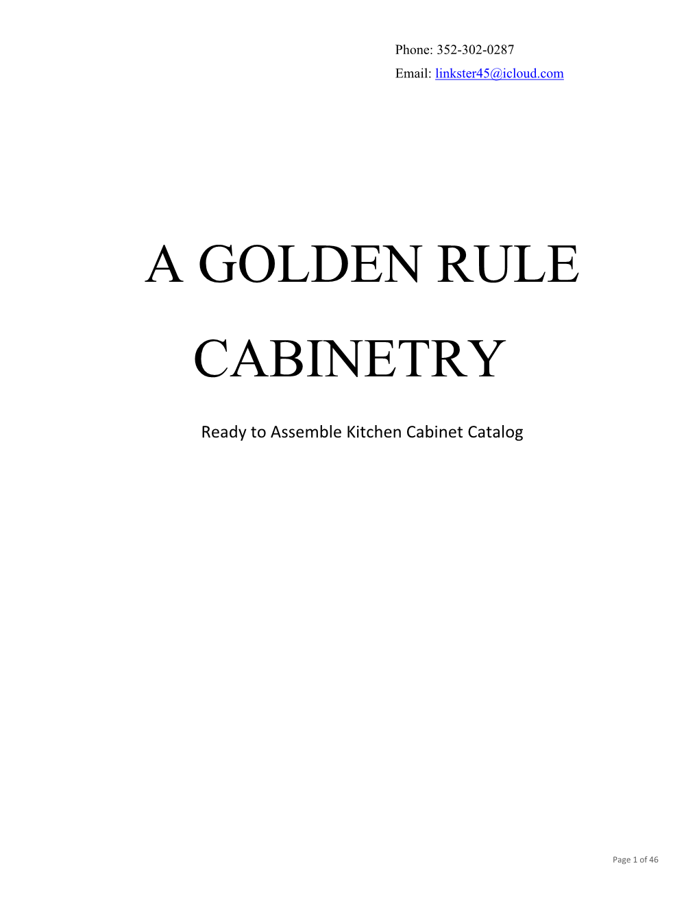 A Golden Rule Cabinetry