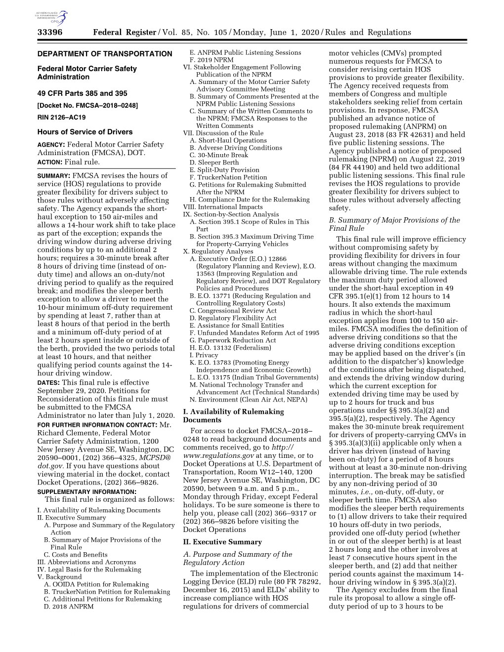 Federal Register/Vol. 85, No. 105/Monday, June 1, 2020/Rules