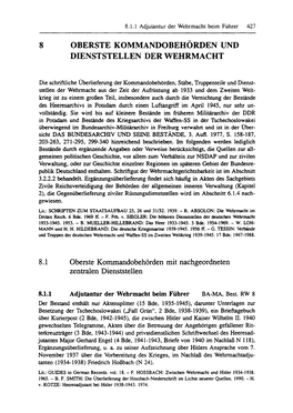 8 Oberste Kommandobehörden Und Dienststellen Der Wehrmacht