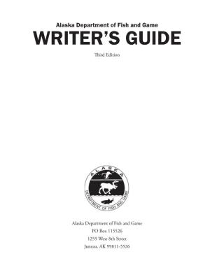 ADF&G Writer's Guide