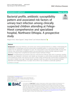 Bacterial Profile, Antibiotic Susceptibility