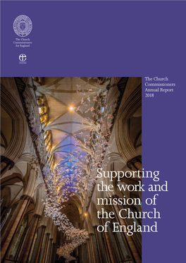 Church Commissioners Annual Report 2018 Church Commissioners Church Annual 2018 Report
