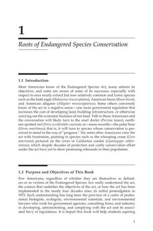 Roots of Endangered Species Conservation