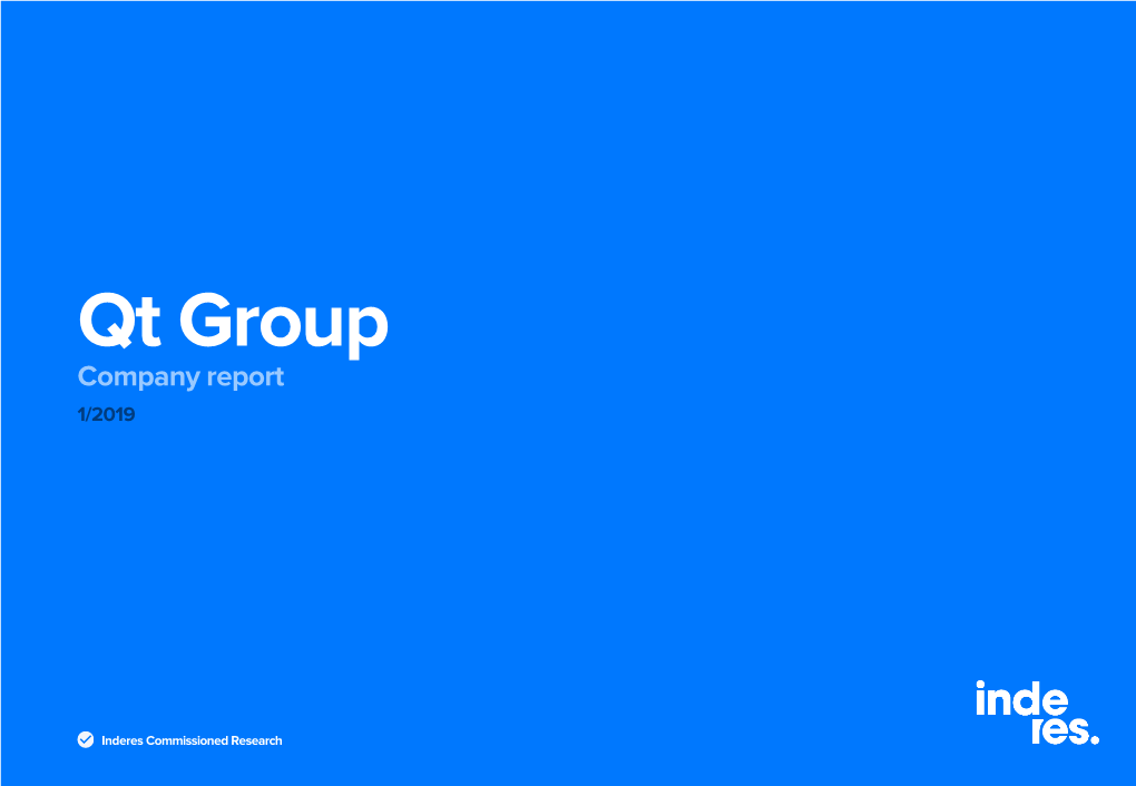 Qt Group Yhtiöraportti 2019