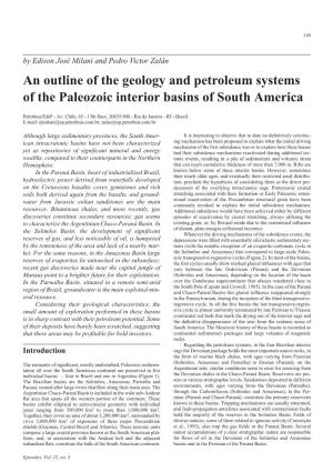 An Outline of the Geology and Petroleum Systems of the Paleozoic Interior Basins of South America