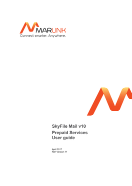 Skyfile Mail V10 Prepaid Services User Guide