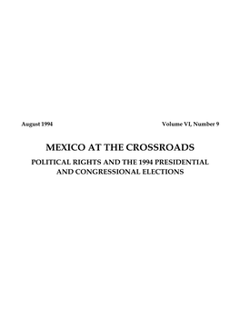 Mexico at the Crossroads