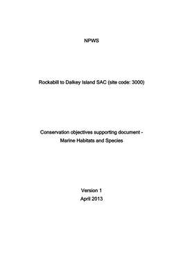 NPWS Rockabill to Dalkey Island SAC (Site Code: 3000)