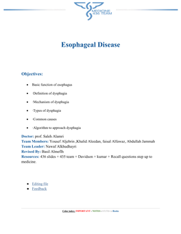 Esophageal Disease
