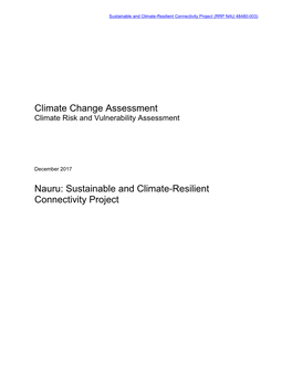 Climate Risk & Vulnerability Assessment