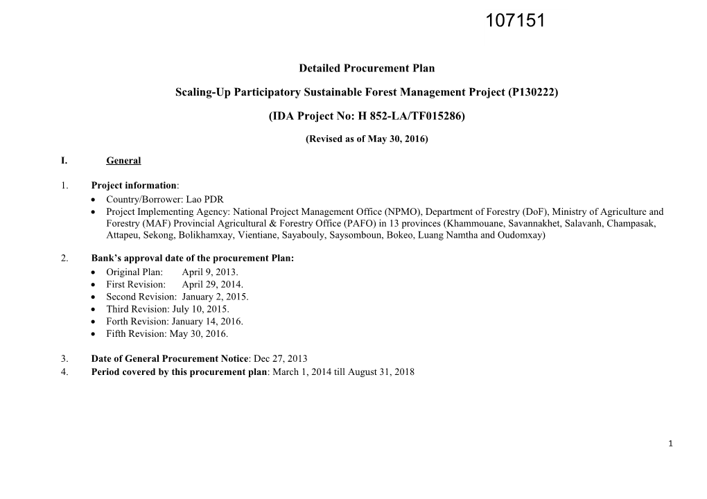 Scaling-Up Participatory Sustainable Forest Management Project (P130222)