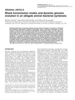 Mixed Transmission Modes and Dynamic Genome Evolution in an Obligate Animal–Bacterial Symbiosis