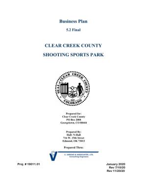 Business Plan CLEAR CREEK COUNTY SHOOTING SPORTS PARK