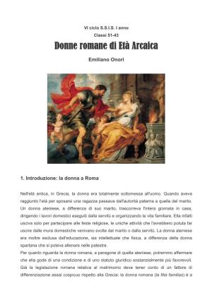 Donne Romane Di Età Arcaica.Rtf