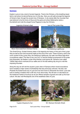Eastern Lycian Way – Group Guided