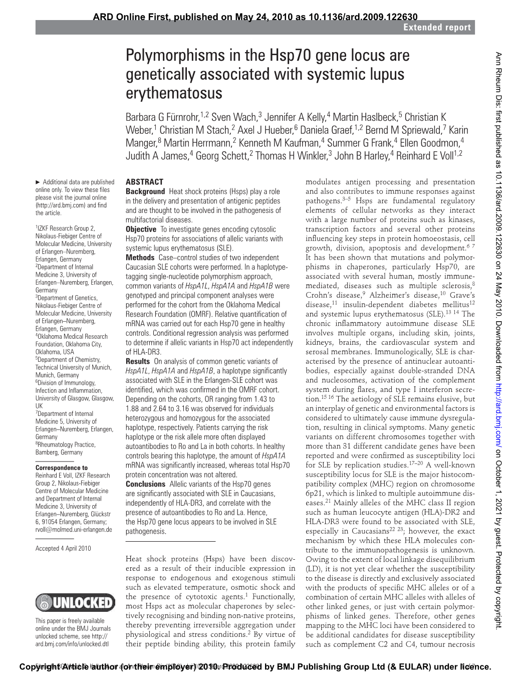 Polymorphisms in the Hsp70 Gene Locus Are Genetically Associated