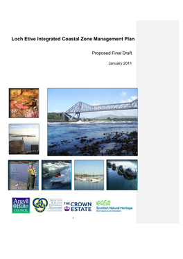 Loch Etive Integrated Coastal Zone Management Plan