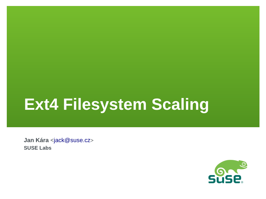 Ext4 Filesystem Scaling