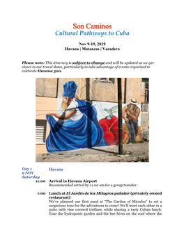 Cultural Pathways to Cuba