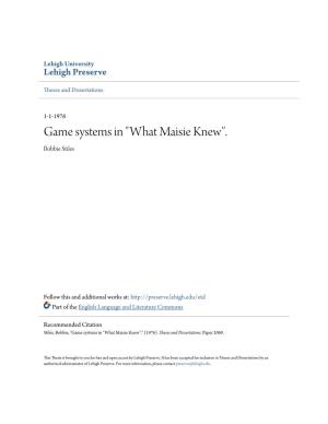 "What Maisie Knew". Bobbie Stiles