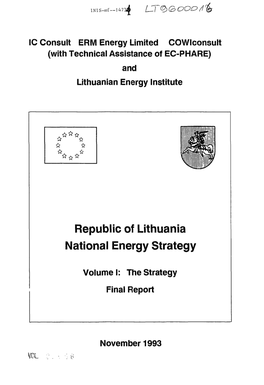 Republic of Lithuania National Energy Strategy