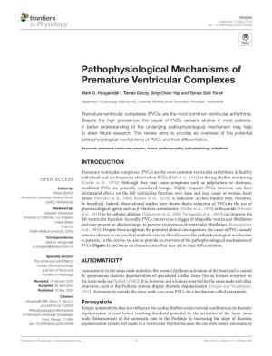 Pathophysiological Mechanisms of Premature Ventricular Complexes