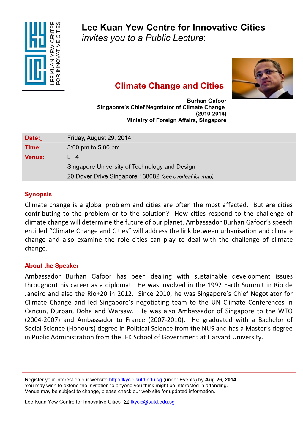 Climate Change and Cities