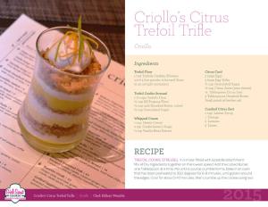 Criollo's Citrus Trefoil Trifle