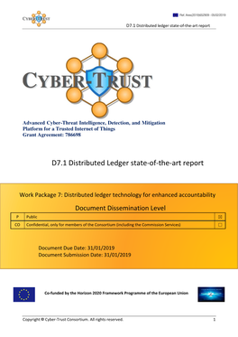 D7.1 Distributed Ledger State-Of-The-Art Report