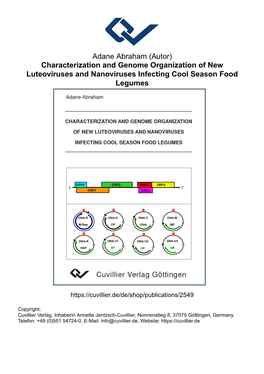 Characterization and Genome Organization of New Luteoviruses and Nanoviruses Infecting Cool Season Food Legumes