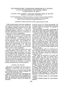 Until Recently, Patients with Aortic Insufficiency Operatively and from 14 to 36 Days Postoperatively