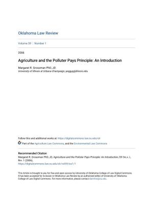 Agriculture and the Polluter Pays Principle: an Introduction