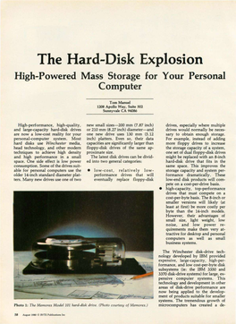 The Hard-Disk Explosion, August 1980, BYTE Magazine